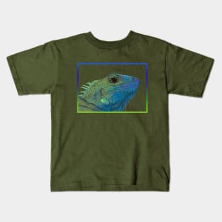 Blue-green Iguana Kids T-Shirt